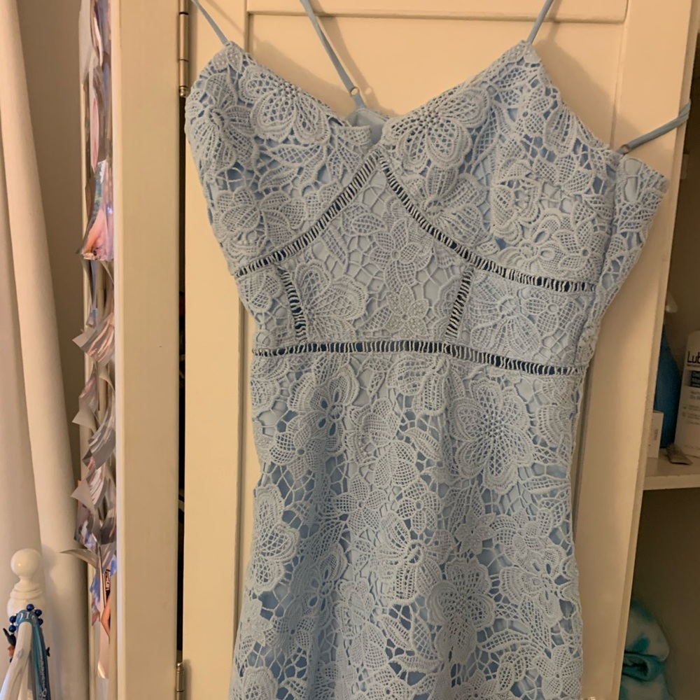 Light blue lace dress